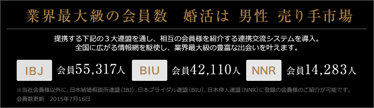 業界最大数の会員数